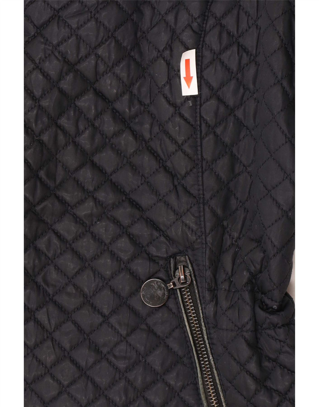 Massimo Dutti Dame Quiltet Gilet UK 18 XL Sort Polyester