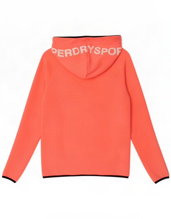 Superdry grafisk hættetrøje til kvinder UK 10 Small Pink Polyester