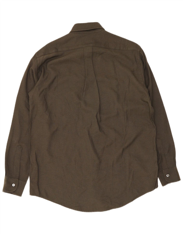 Trussardi herreskjorte lille Khaki Viscose