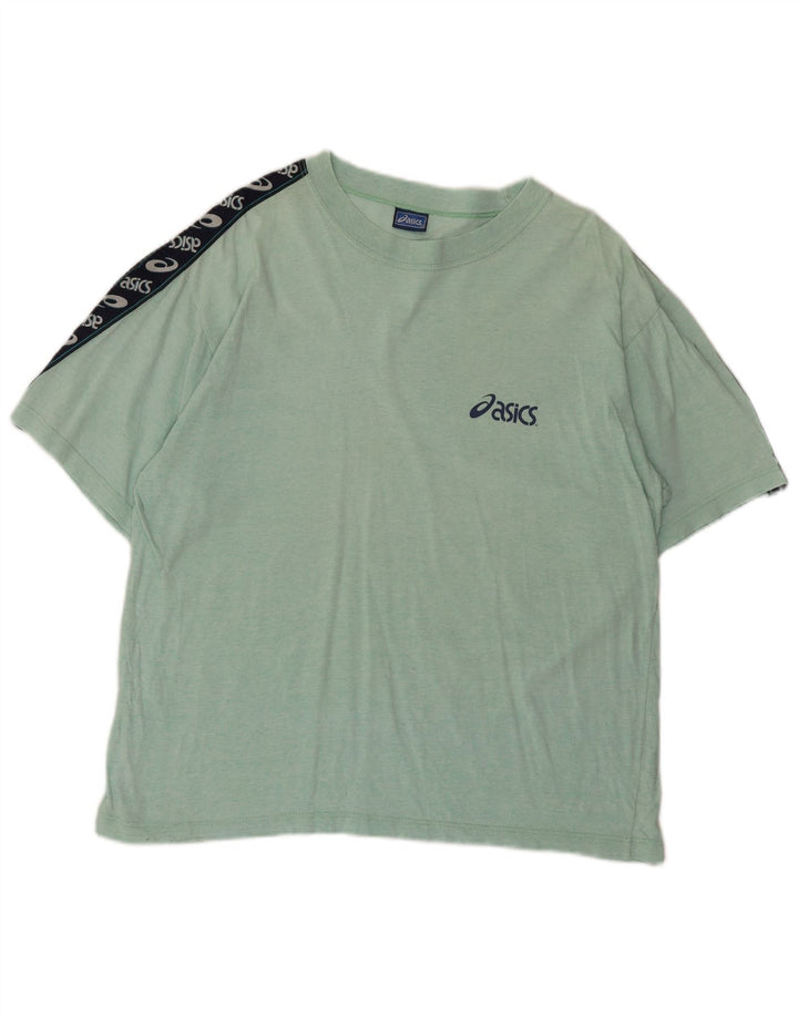 Asics Herre Grafisk T-Shirt Top Stor Grøn Colourblock Bomuld