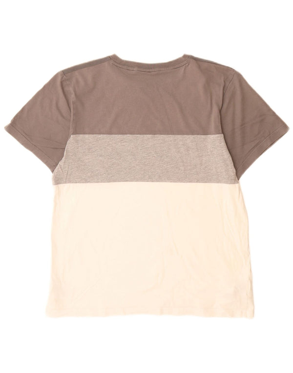 Adidas Boys T-Shirt Top 15-16 år Grå Colourblock Bomuld