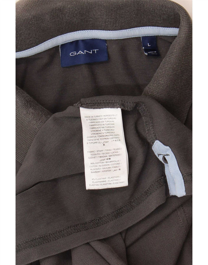 Gant Polo Shirt til mænd, stor grå bomuld