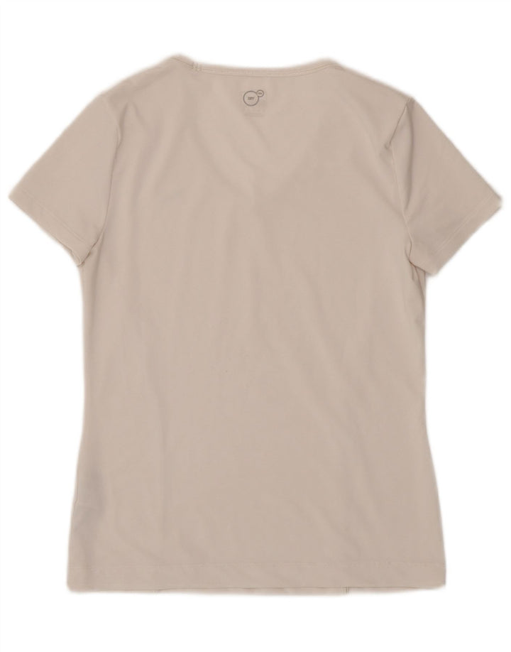 Puma T-Shirt Top UK 12 Medium Hvid Polyester