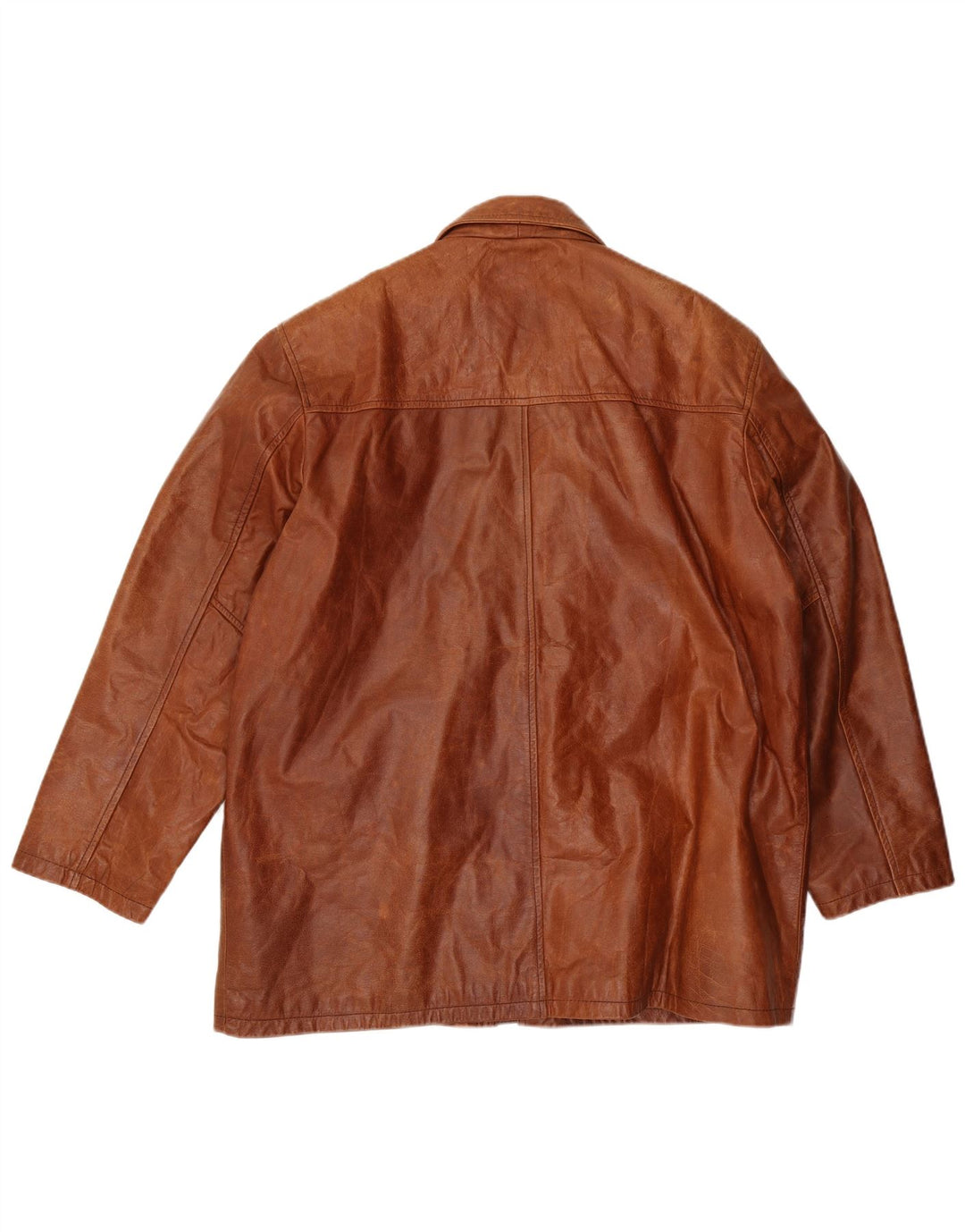 UNION RIVER Herre læderjakke UK 42 XL Brunt læder