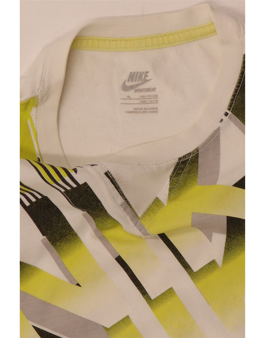Nike Boys Grafisk T-Shirt Top 13-14 år XL Hvid