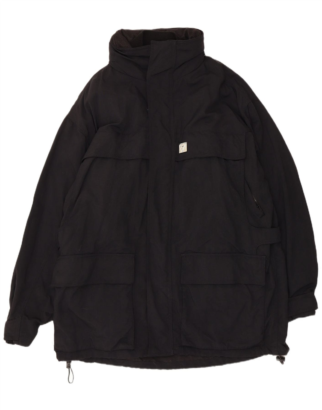 Vintage Herre Utility Jacket IT 54 2XL Sort Nylon