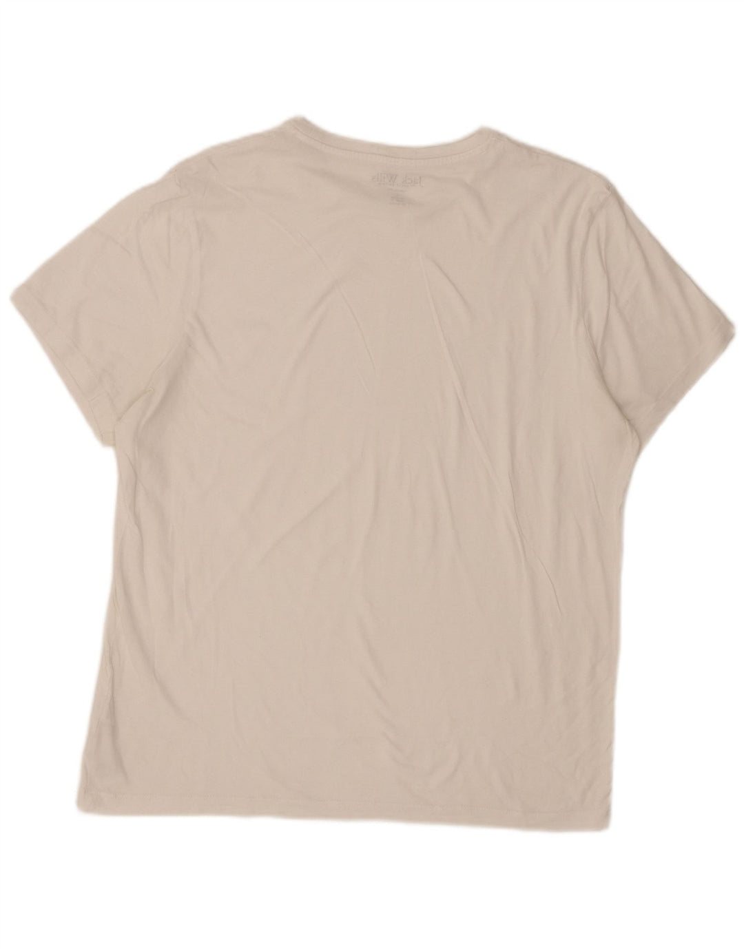 Jack Wills Herre Classic Fit T-Shirt Top Stor Hvid Bomuld