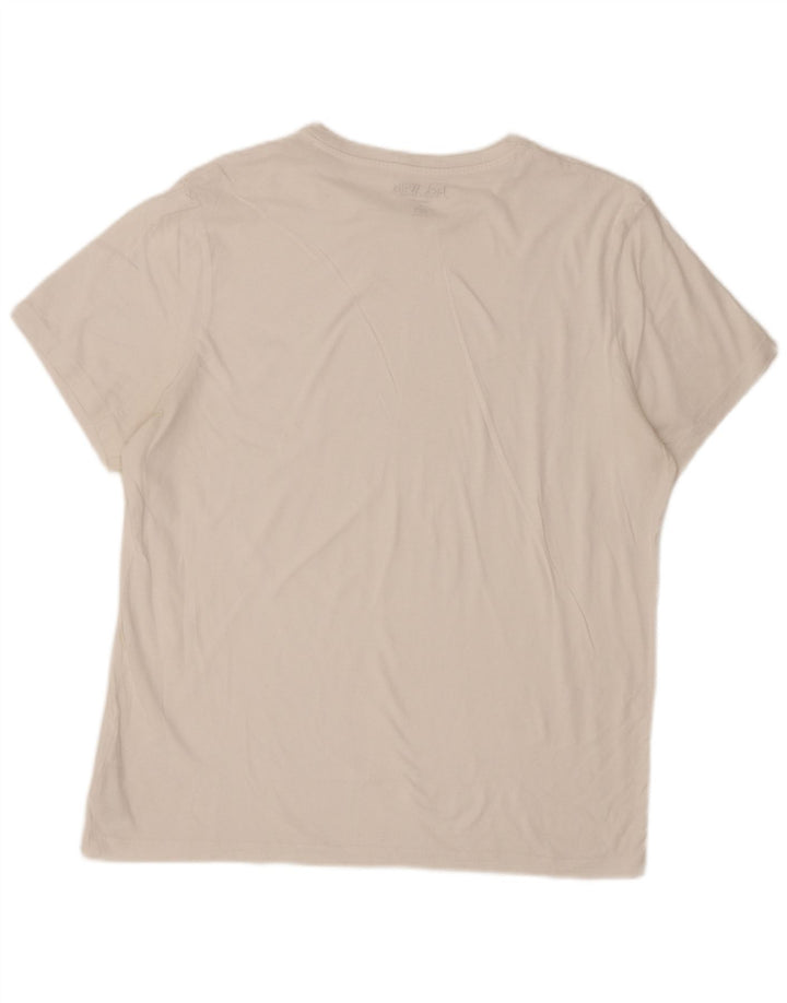 Jack Wills Herre Classic Fit T-Shirt Top Stor Hvid Bomuld