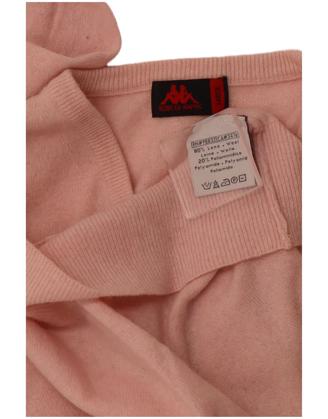 KAPPA Herre V-hals sweater Stor Pink Uld