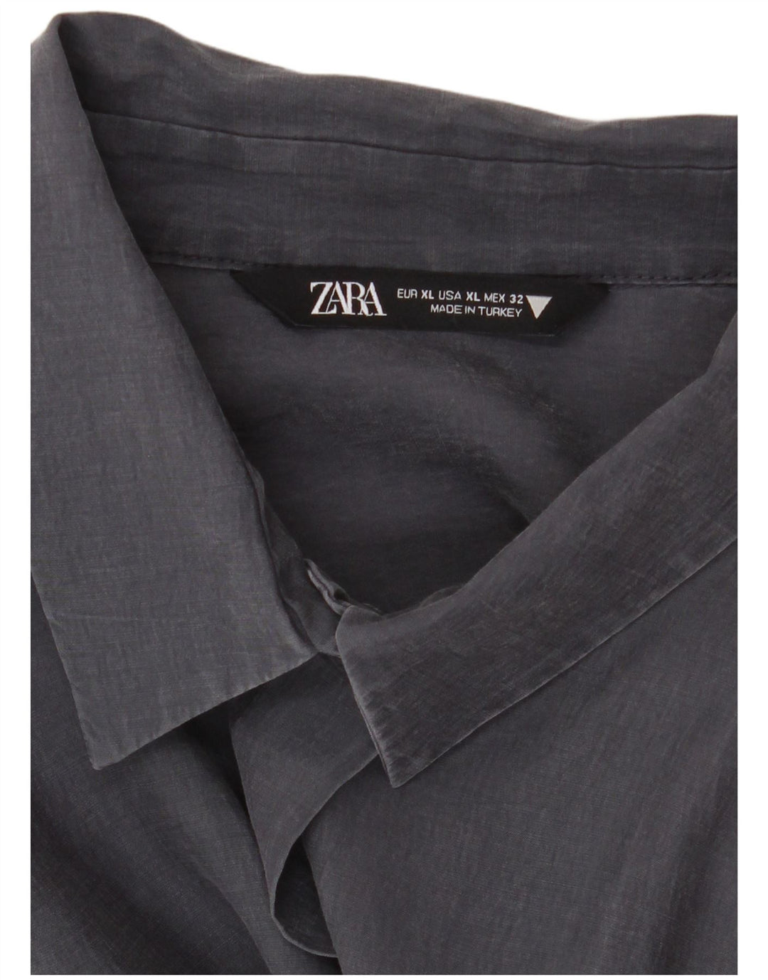 Zara Womens Longline Oversized Shirt UK 18 XL Navy Blue