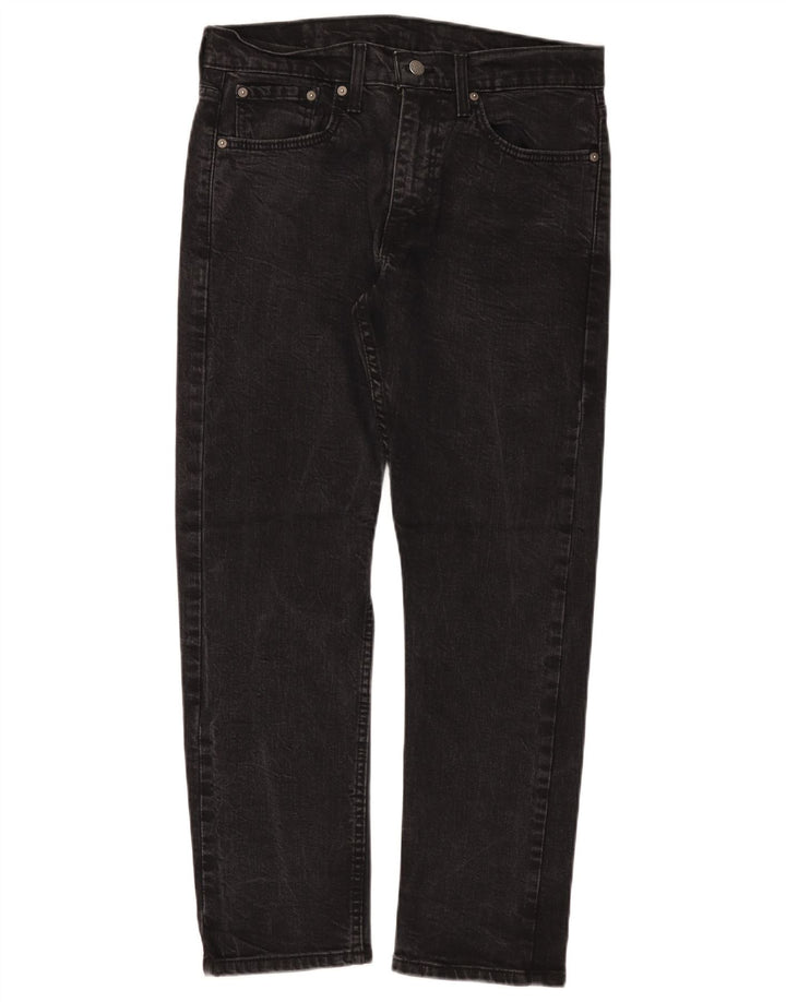 LEVI'S Herre 502 tilspidsede jeans W32 L30 Sort bomuld
