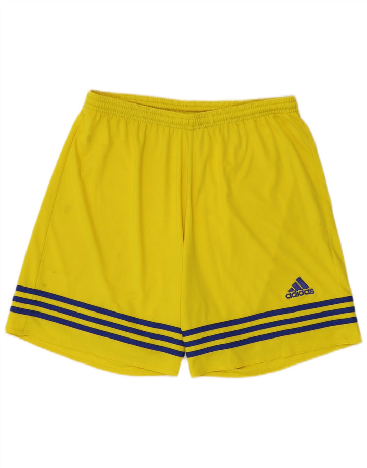 Adidas Herre Climalite Sportshorts store gule polyester
