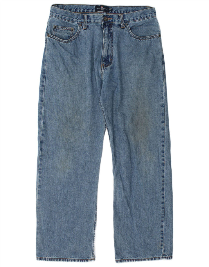 Marks & Spencer Herre Blue Harbor Straight Jeans W34 L29 Blue Cotton