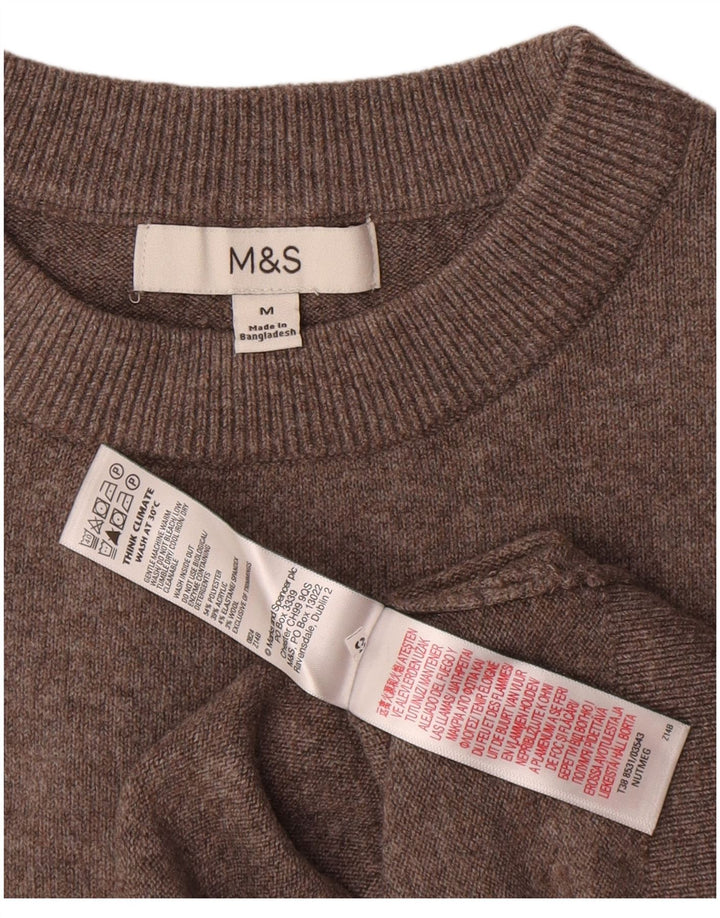 Marks & Spencer dametrøjetrøje med rund hals DK 14 mellemgrå polyester