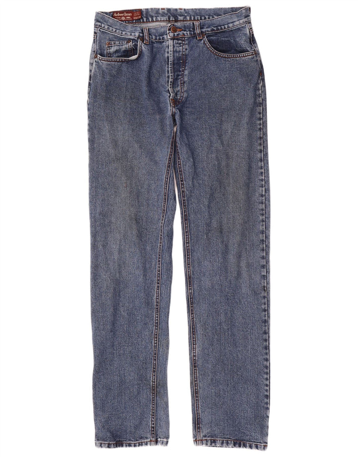 MARLBORO CLASSICS Straight jeans til mænd W33 L34 Blå bomuld