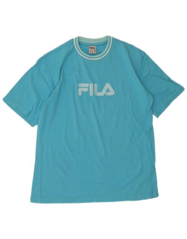 Fila Boys Grafisk T-Shirt Top 15-16 år XL Blue Cotton Sports