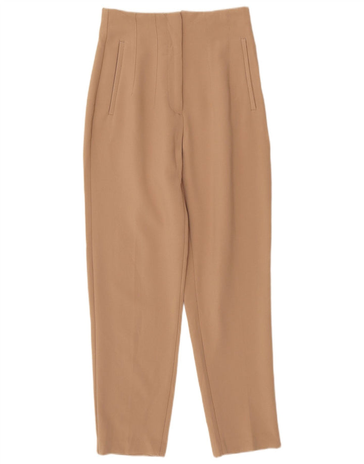 Zara koniske Chinobukser til kvinder Small W26 L27 Beige Polyester