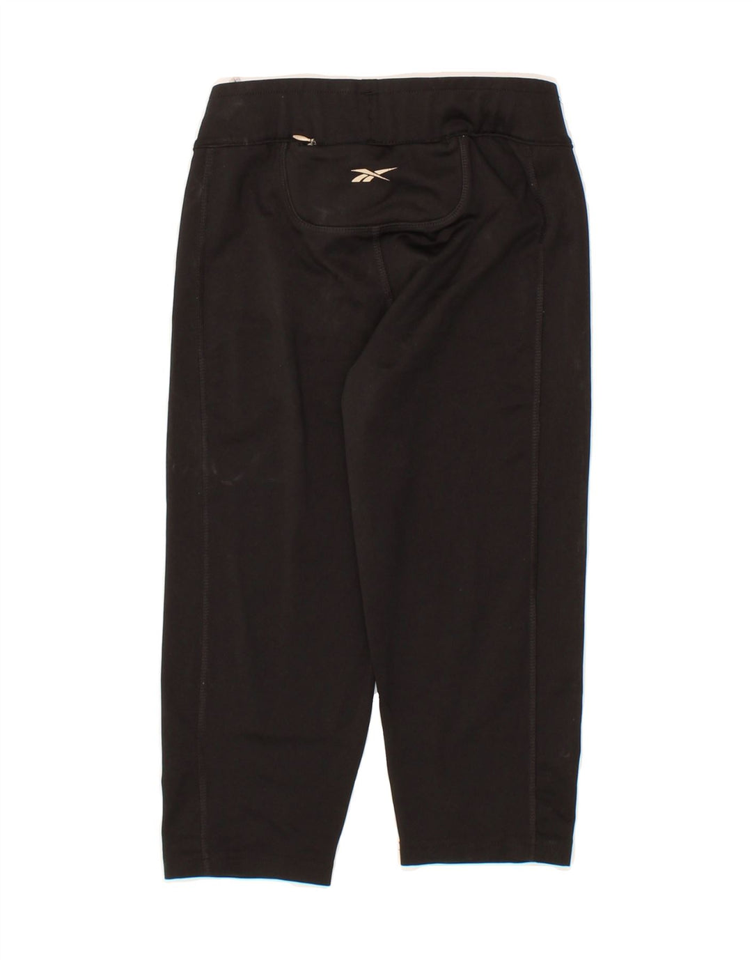 REEBOK Womens Capri Leggings UK 10 Small Black Polyester Vintage Reebok and Second-Hand Reebok from Messina Hembry 