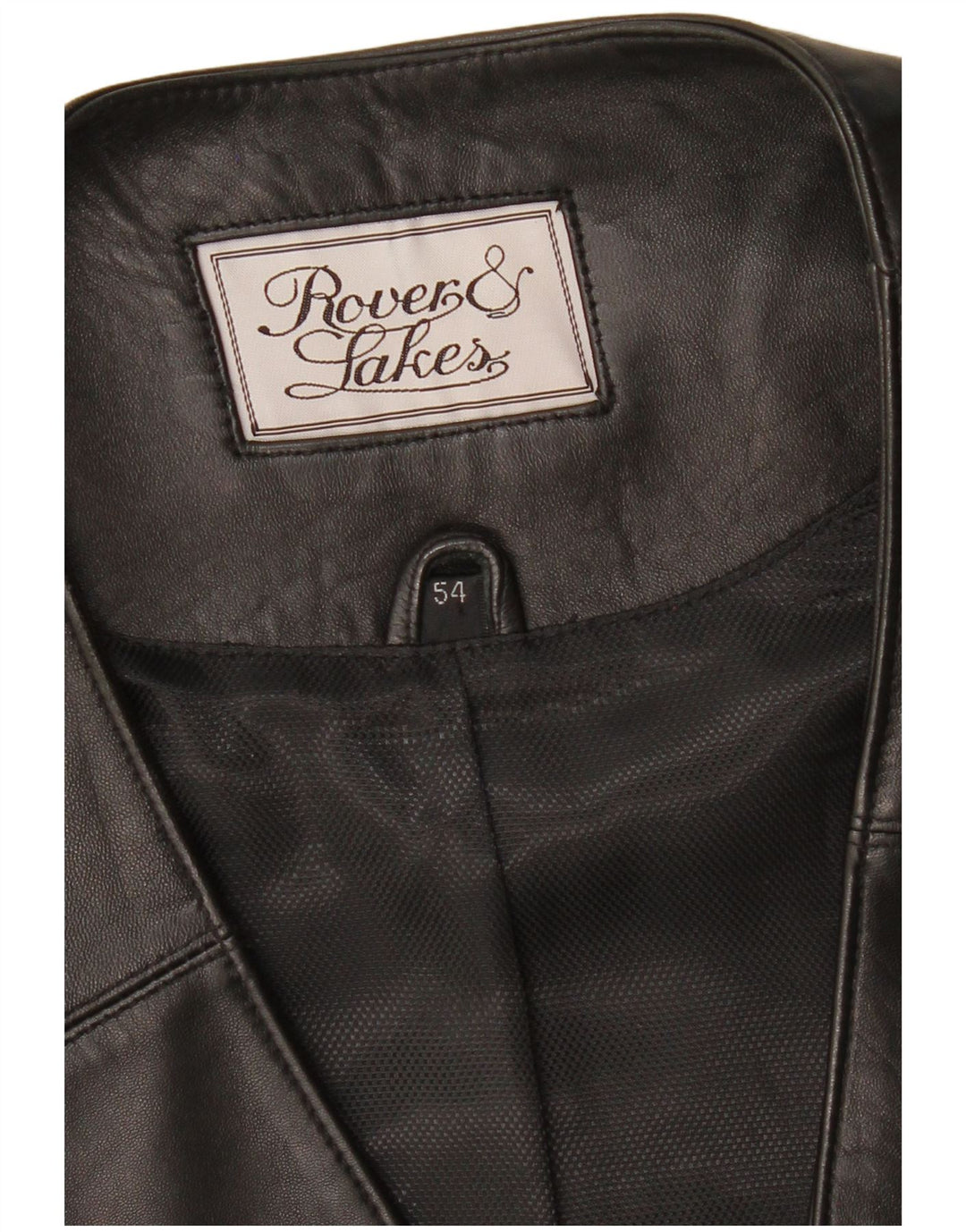 ROVER&LAKES Herre Lædervest IT 54 XL Sort Læder
