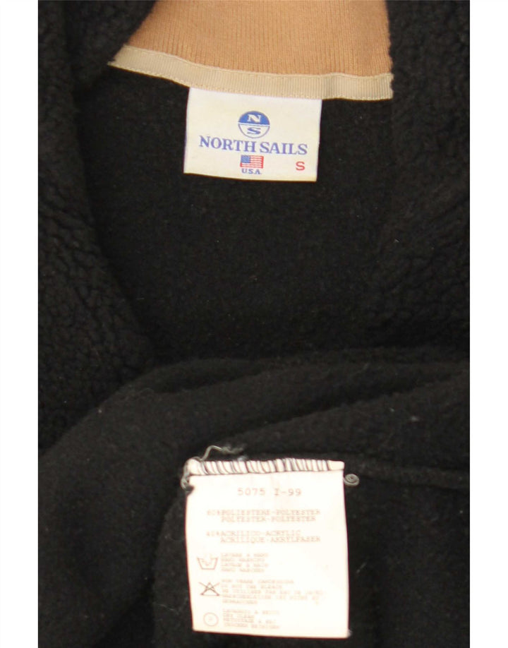 North Sails Herre Fleece Jumper med lynlås, lille sort polyester