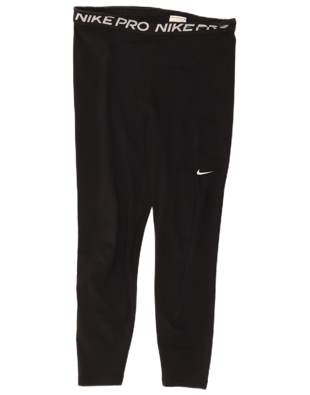 Nike Dame Dri Fit Crop Grafiske Leggings UK 14 Stor sort polyester