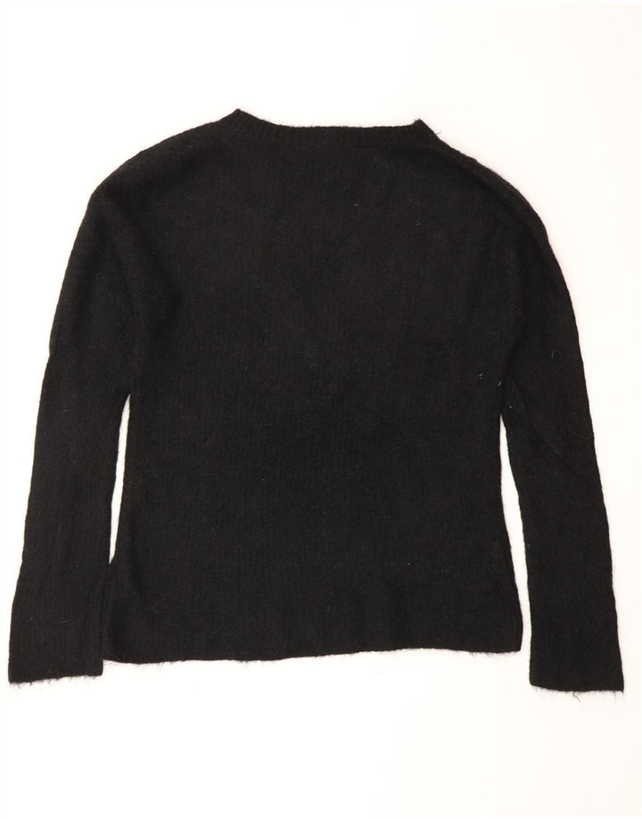 ZARA Womens Oversized Boat Neck Jumper Sweater UK 10 Small Black