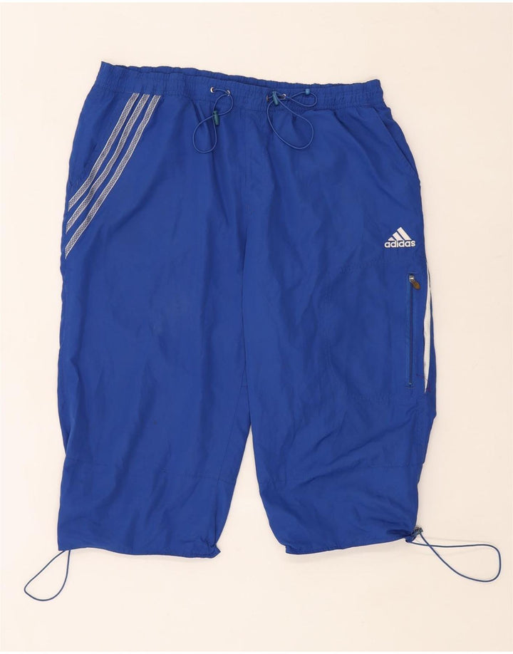 Adidas Herre Bermuda Sport Shorts Large Blue Colourblock Polyester