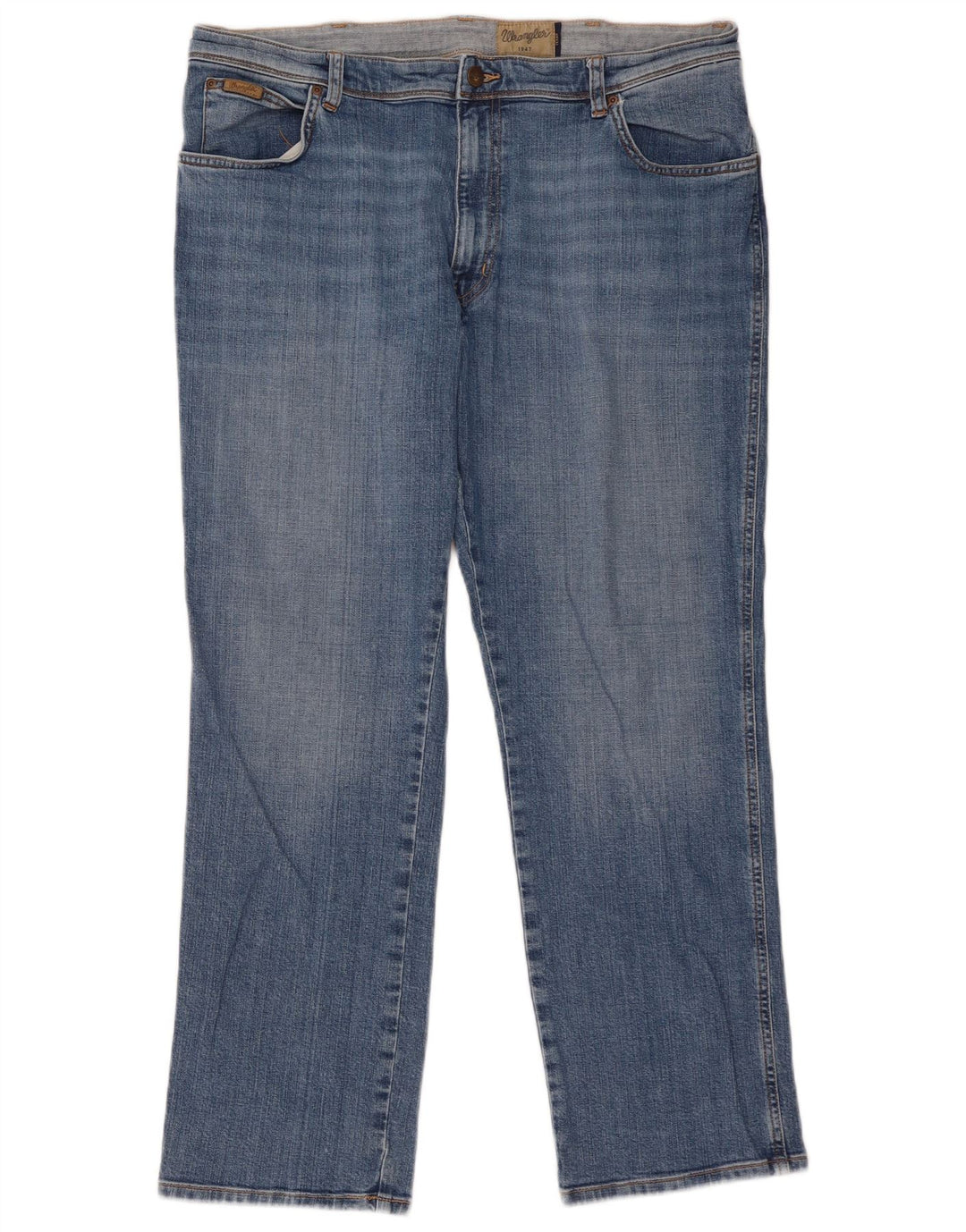 Wrangler Herre Texas Straight Jeans W40 L30 Blå Bomuld