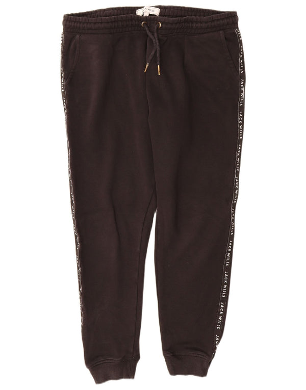 Jack Wills Grafisk træningsdragt til kvinder Joggers UK 14 Large Black