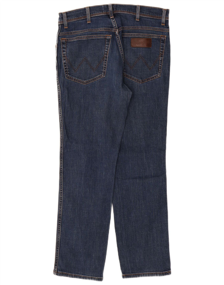 Wrangler Texas Slim Jeans til kvinder W33 L30 blå bomuld