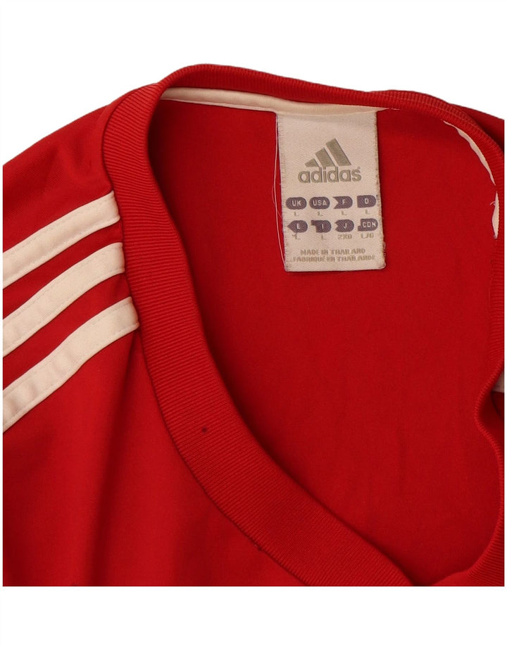 Adidas Herre T-Shirt Top Stor Rød Polyester