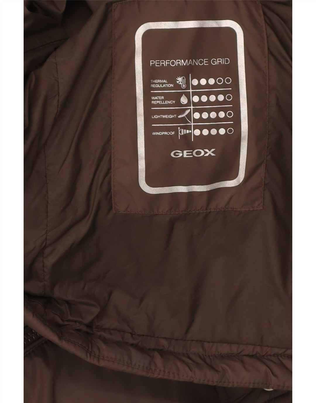 Geox Herre Regular Fit Polstret Jakke UK 38 Medium Brun