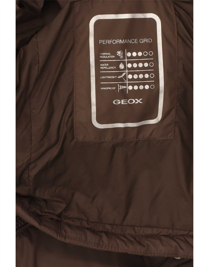 Geox Herre Regular Fit Polstret Jakke UK 38 Medium Brun