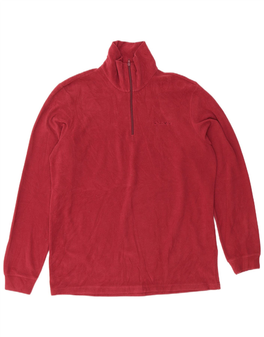 Lotto Herre lynlås hals Fleece Jumper Medium Rød Polyester