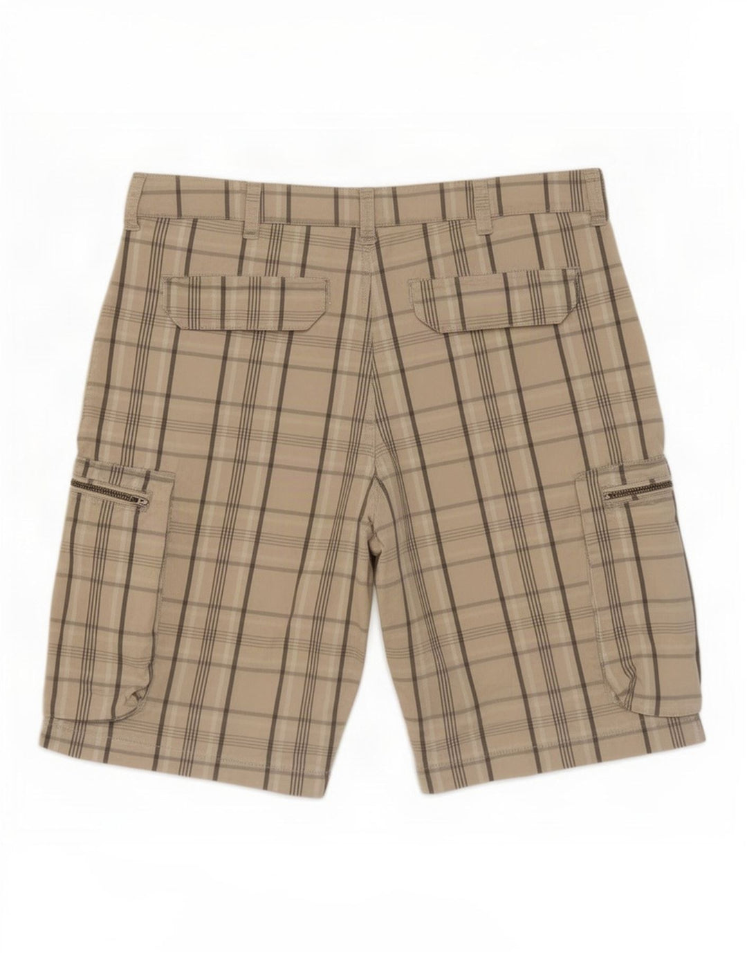 Nike Herre Cargo Shorts Medium W30 Beige Plaid Bomuld