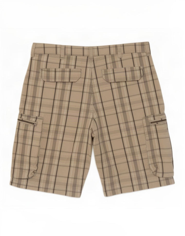 Nike Herre Cargo Shorts Medium W30 Beige Plaid Bomuld