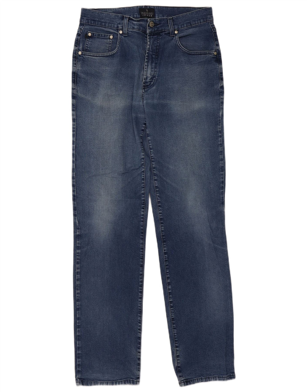 TRUSSARDI Straight jeans til mænd W33 L33 blå bomuld