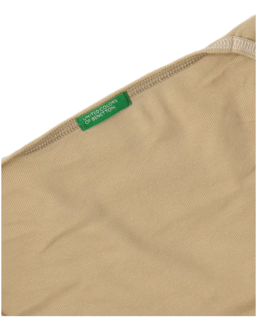Benetton Dame T-Shirt Top UK 16 Large Beige