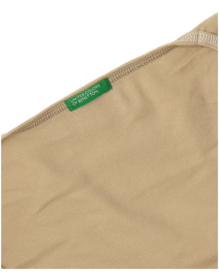 Benetton Dame T-Shirt Top UK 16 Large Beige