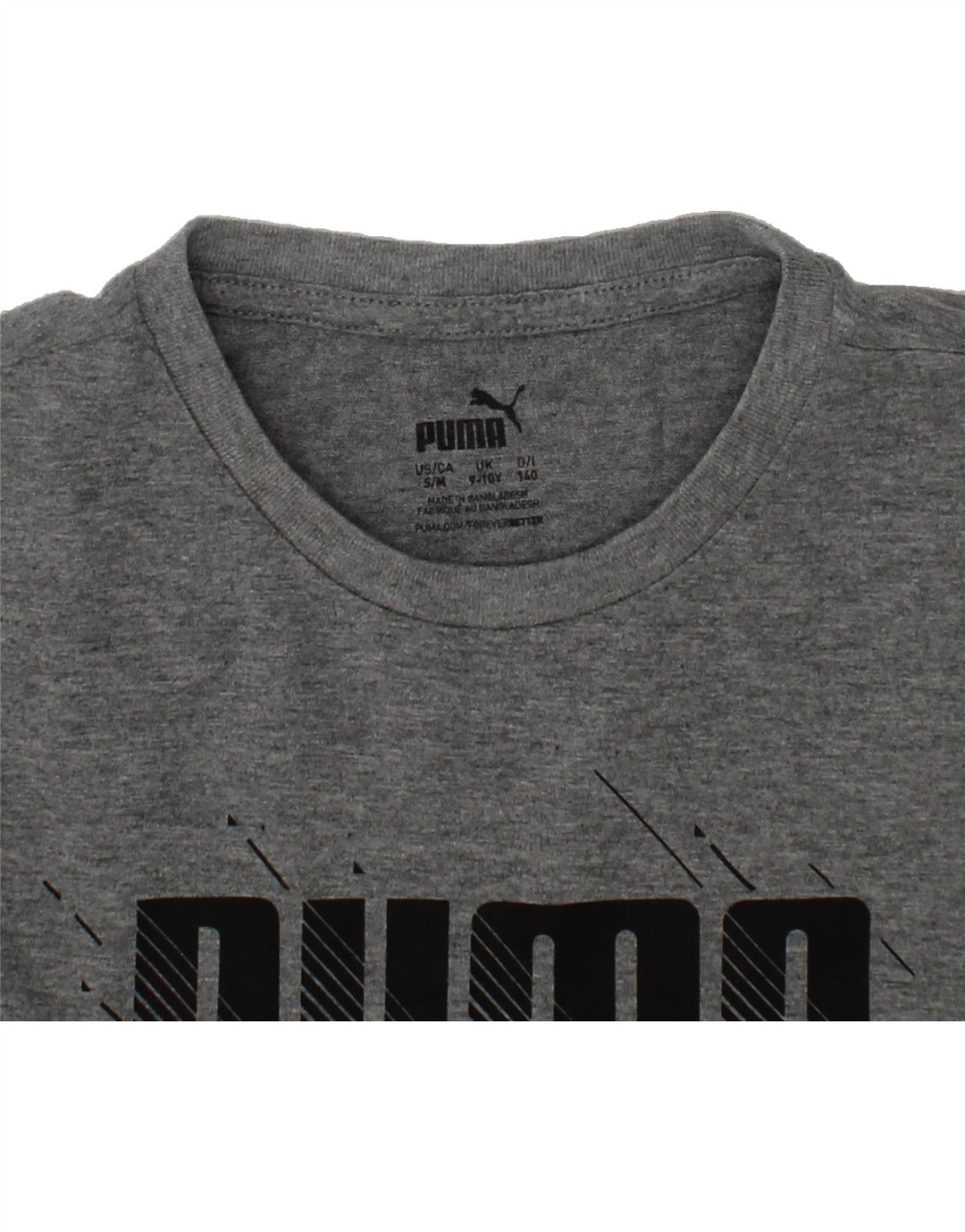 PUMA Boys Graphic T-Shirt Top 9-10 Years  Grey Cotton Vintage Puma and Second-Hand Puma from Messina Hembry 