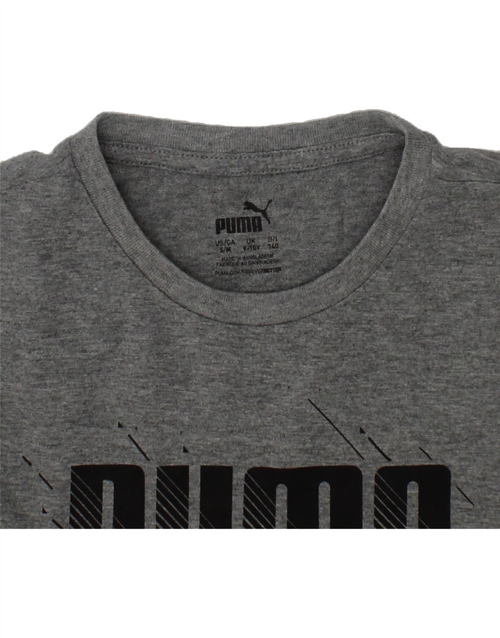 PUMA Boys Graphic T-Shirt Top 9-10 Years  Grey Cotton Vintage Puma and Second-Hand Puma from Messina Hembry 
