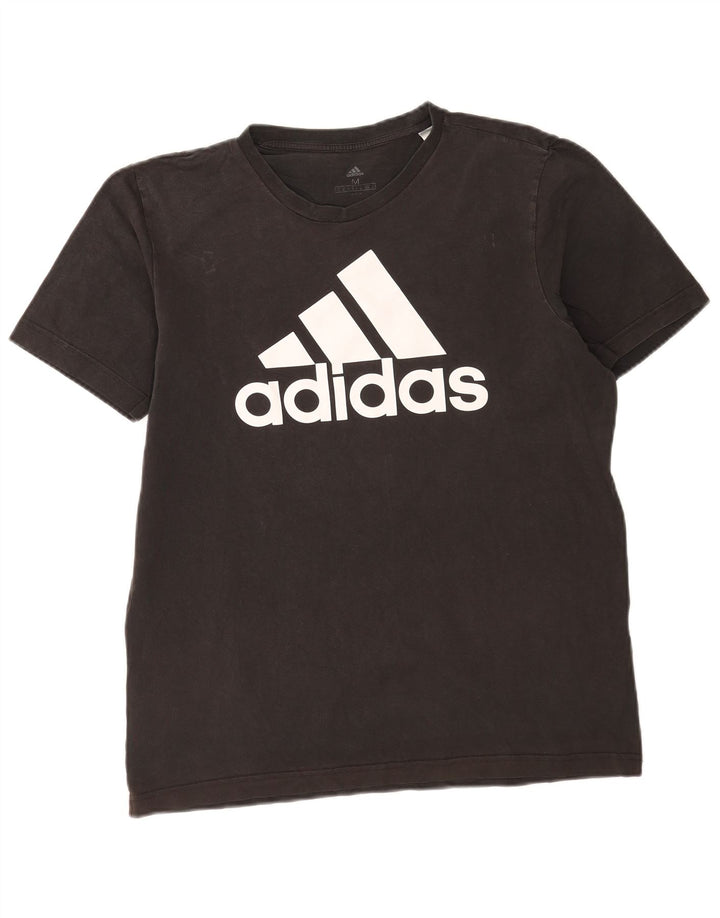 Adidas Herre grafisk T-shirt Top Medium Sort Bomuld