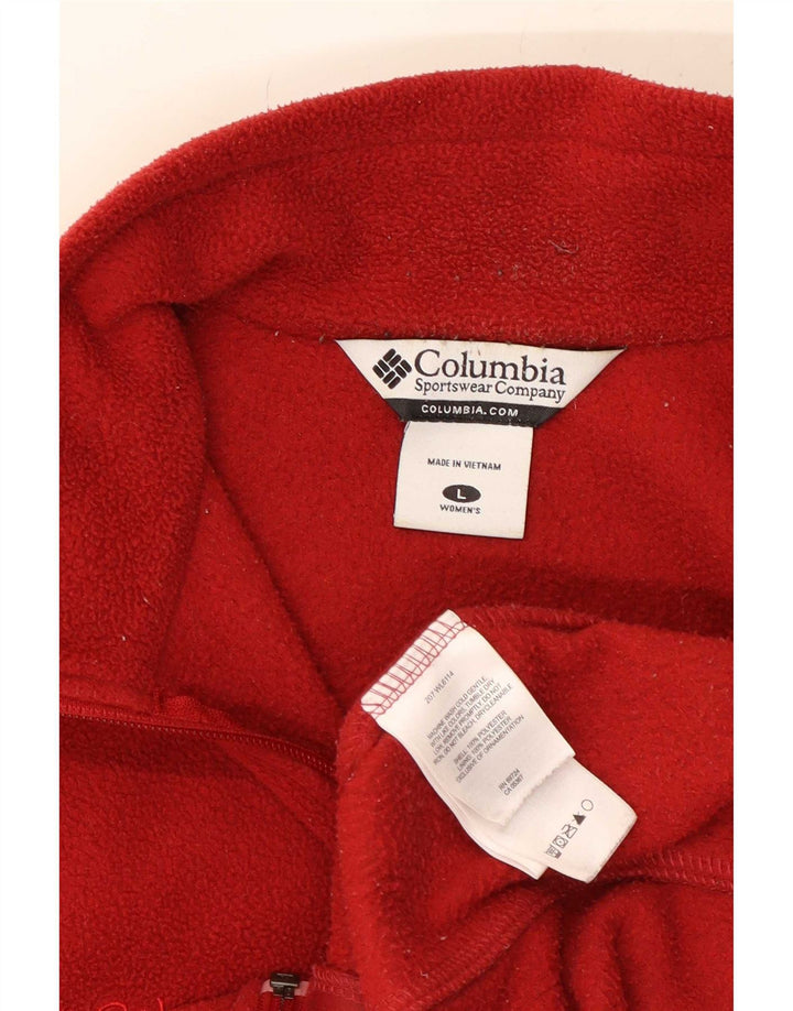 Columbia Dame Oversized Fleecejakke UK 16 Stor Rød Polyester