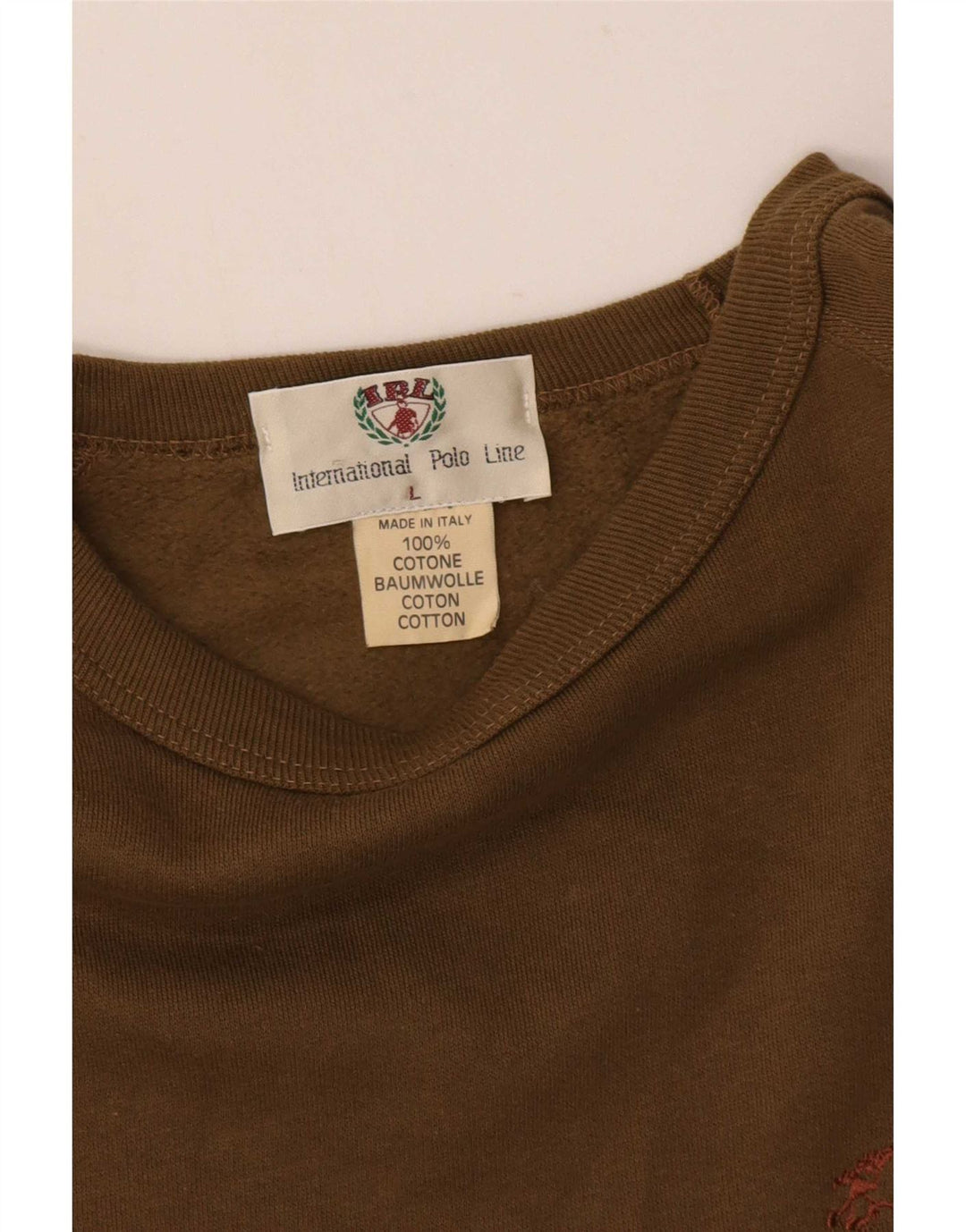 Vintage sweatshirt til mænd Stor brun bomuld