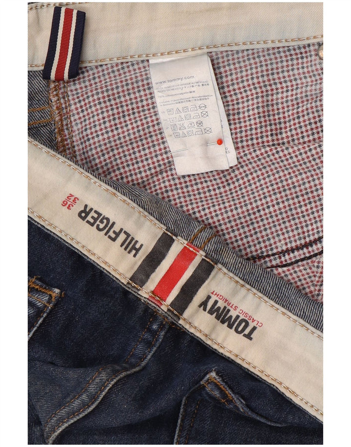Tommy Hilfiger Herre Straight Jeans W36 L32 Blå Bomuld