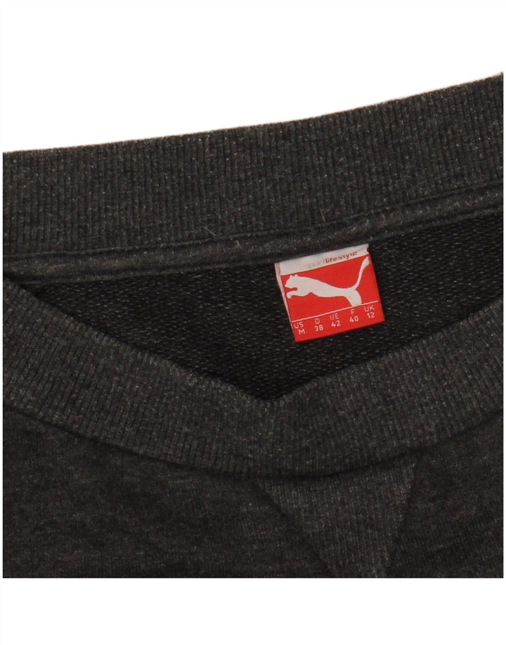 PUMA grafisk kortærmet sweatshirt til kvinder UK 12 mellemgrå