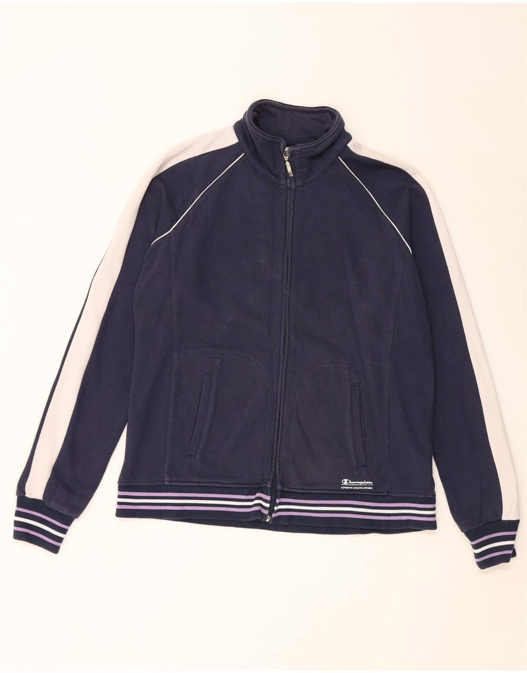 Champion Womens træningsdragt Topjakke UK 16 Large Navy Blue Colourblock