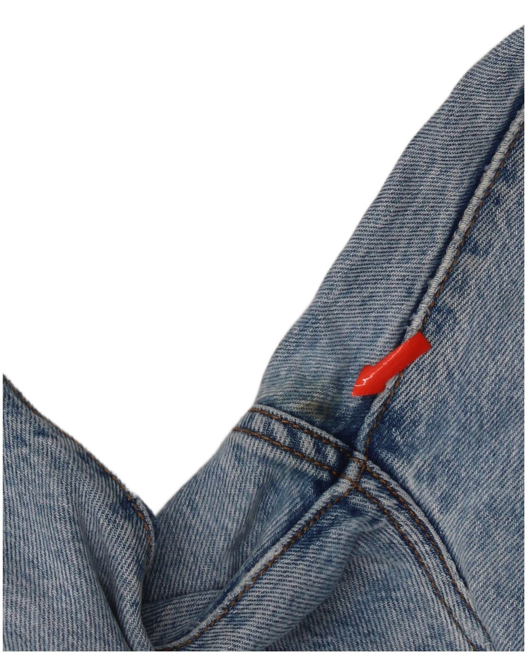 Levi's Womens 501 Distressed Straight Jeans W26 L28 Blå Bomuld