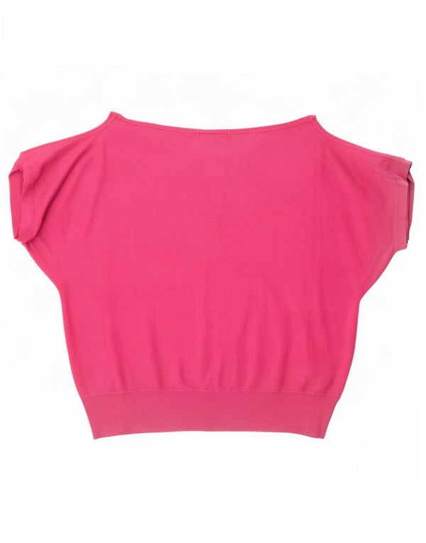 Marks & Spencer Dame Lash Batwing Bluse Top UK 22 3XL Pink Viscose