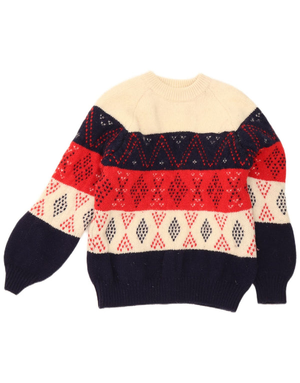 Benetton piger rund hals sweater 11-12 år Multifarvet geometrisk